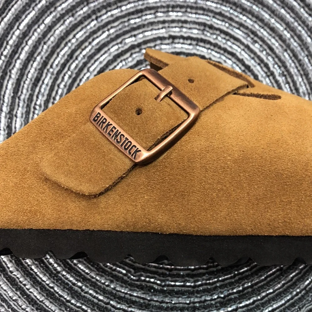 🎊FRESH🎊 NWT Women's Mink Suede Birkenstock Boston Shoes - Narrow Fit - Picture 5 of 6